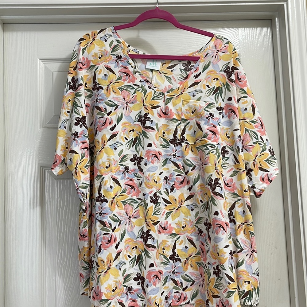 Large floral tunic
